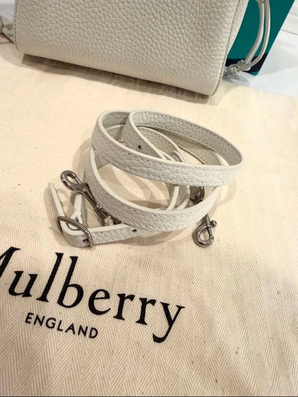 Mulberry Cream Leather Braided-Handle Satchel - Picture 14 of 16